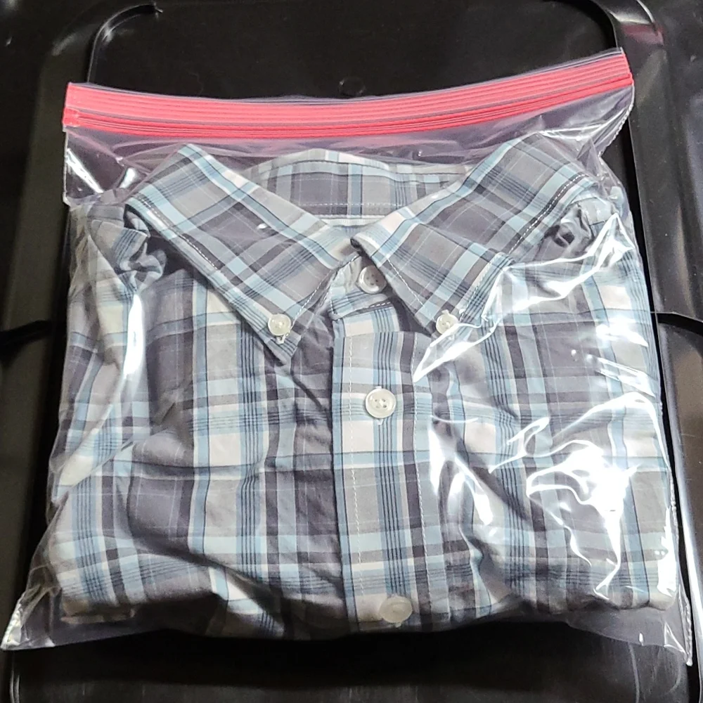 🔖3 For $10 🛍 Men's Casual Button Down Shirt - Blue Plaid - Picture 12 of 12